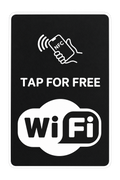 Tarjeta NFC negra para conectarse al WiFi del local